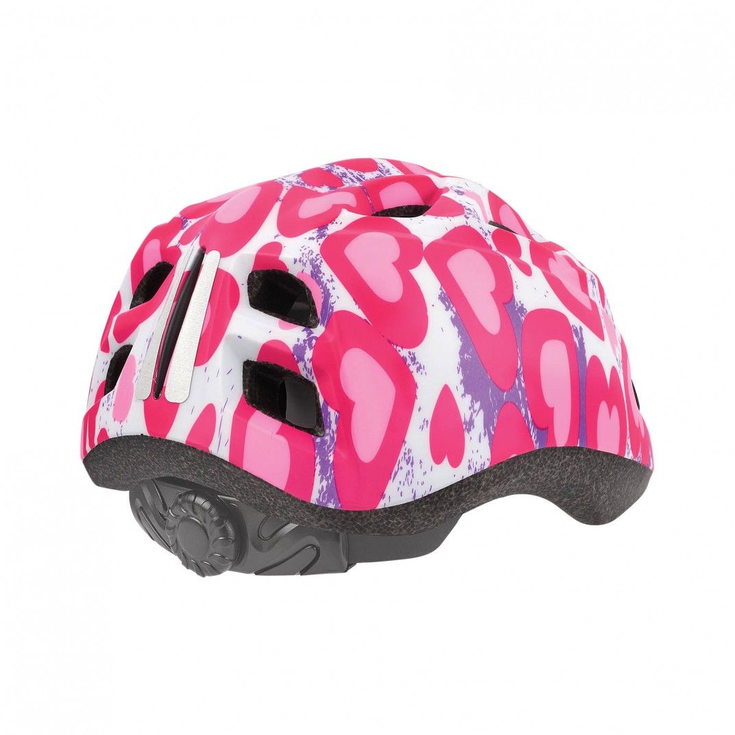 Комплект Polisport junior premium подростковый шлем/фляга/держатель Glitter hearts S (52/56)